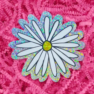Glitter Daisy Sticker Jenny Lemons