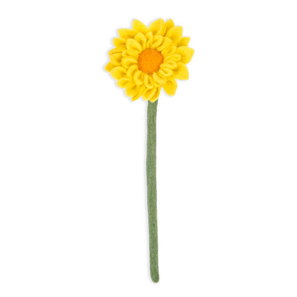 Felt Dahlia Flower  Global Goods Partners Yellow  