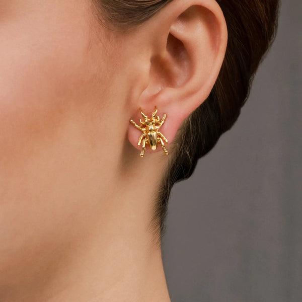 Gold Scarab Earring Mayana