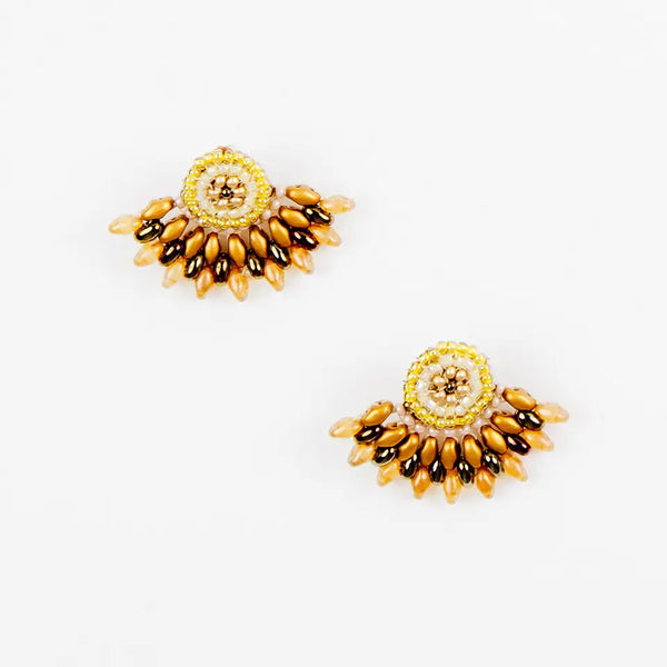 Duo Post Beaded Earring Altiplano Golden