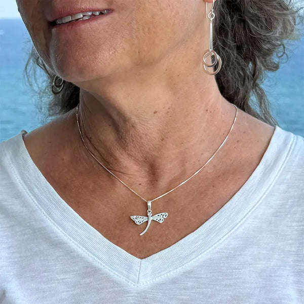 Graceful Dragonfly Necklace Women's Peace Collection