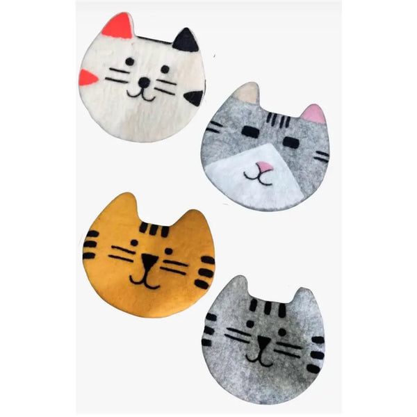Felted Cat Trivet Ganesh Himal Trading