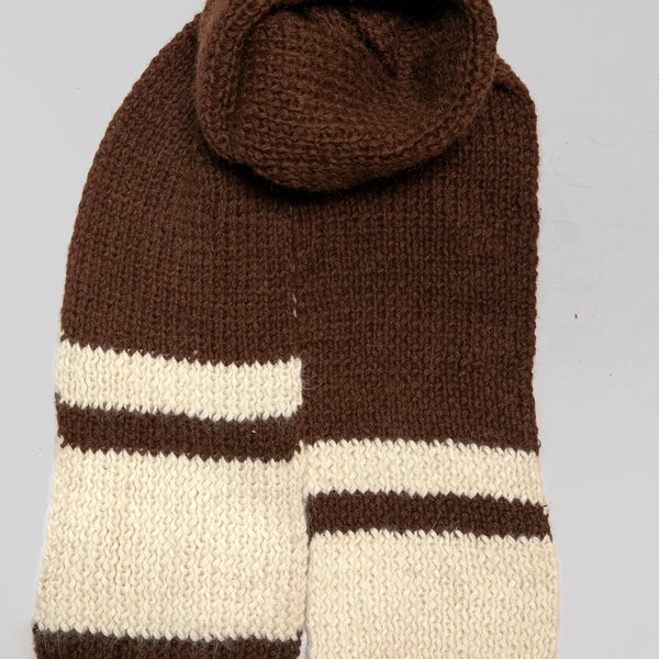 Handknit Alpaca Pampa Scarf Sky Blue Awamaki Hickory