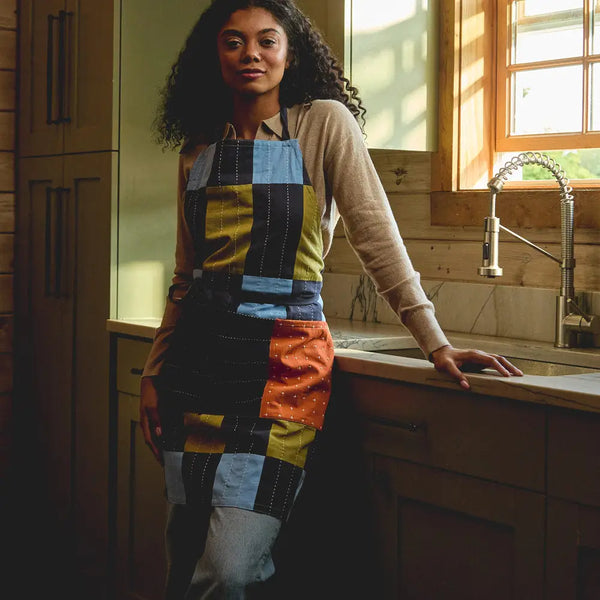 Adjustable Handstitched Bib Apron Anchal Project