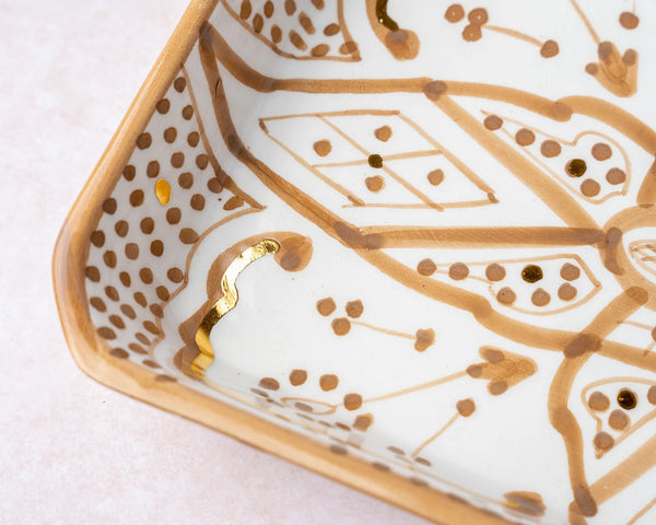 Moroccan Tray With 12k Gold Details