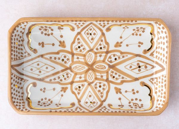 Moroccan Tray With 12k Gold Details