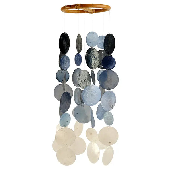 Capiz Chime - Small Round Zen Zen Indigo