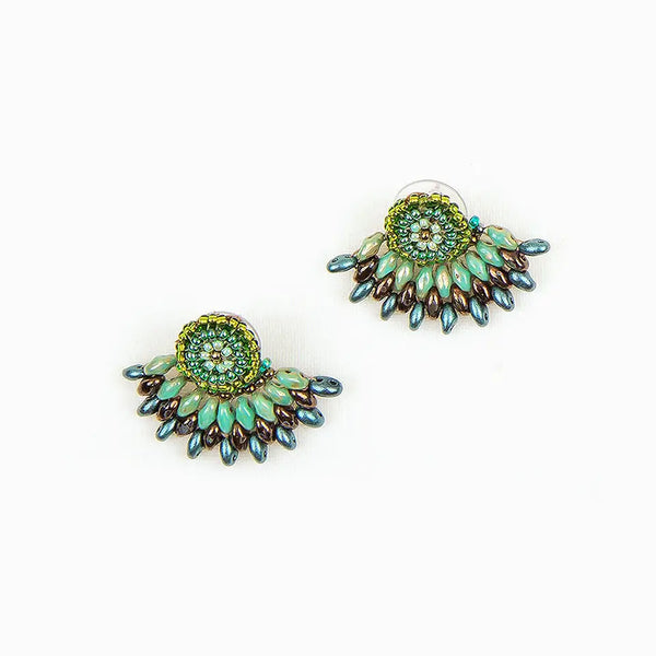 Duo Post Beaded Earring Altiplano Jade