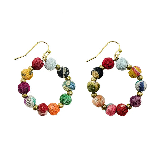 Encircled Kantha Earring WorldFinds