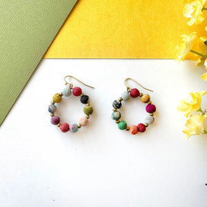 Encircled Kantha Earring WorldFinds