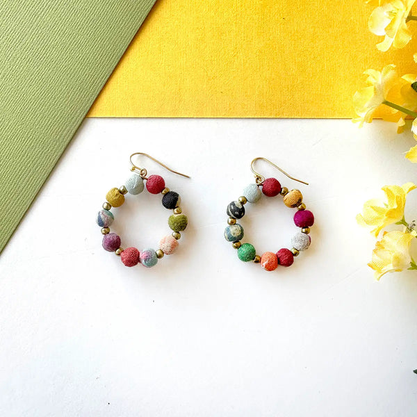 Encircled Kantha Earring WorldFinds