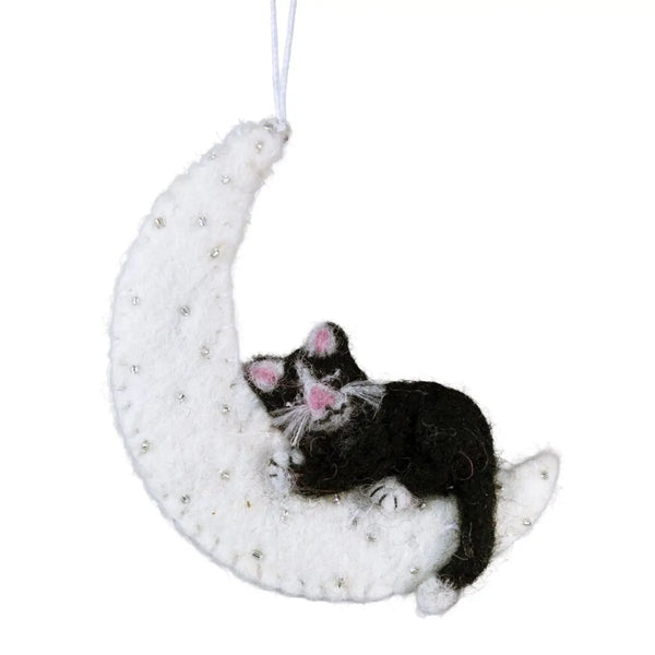 Kitty Moon Ornament