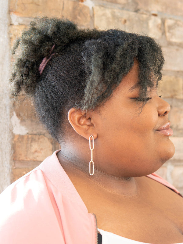 Linked Up Earrings Brass Fair Anita   