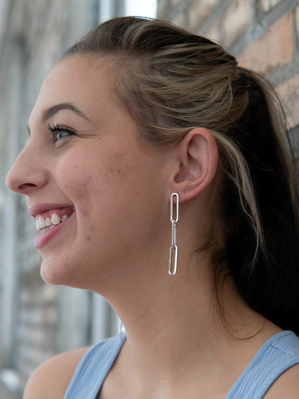 Linked Up Earrings Brass Fair Anita   