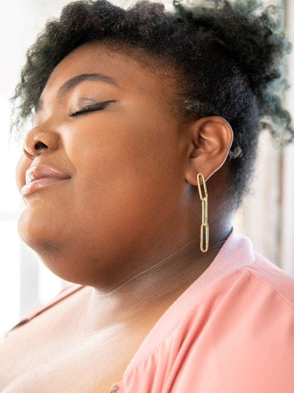 Linked Up Earrings Brass Fair Anita   