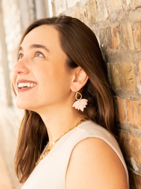 Lotus Drop Bone Earrings Bone Fair Anita   