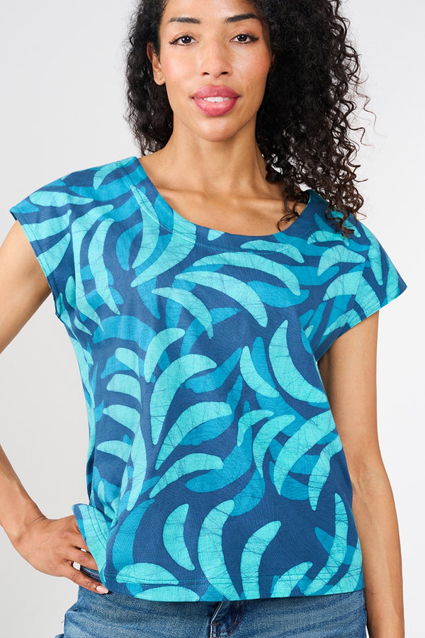 Mesa Top - Fern Navy Global Mamas