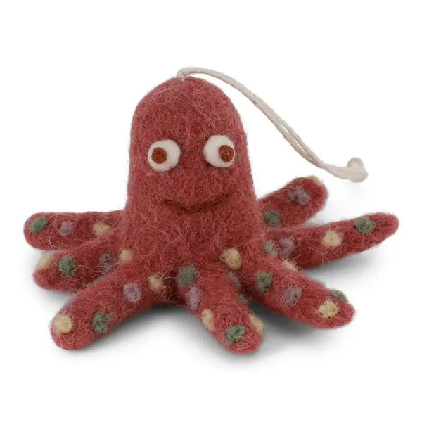 Mini Felt Christmas Ornaments Gry&Sif Octopus