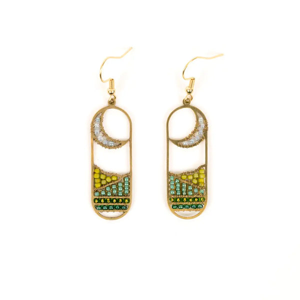Moonview Earring Altiplano Green