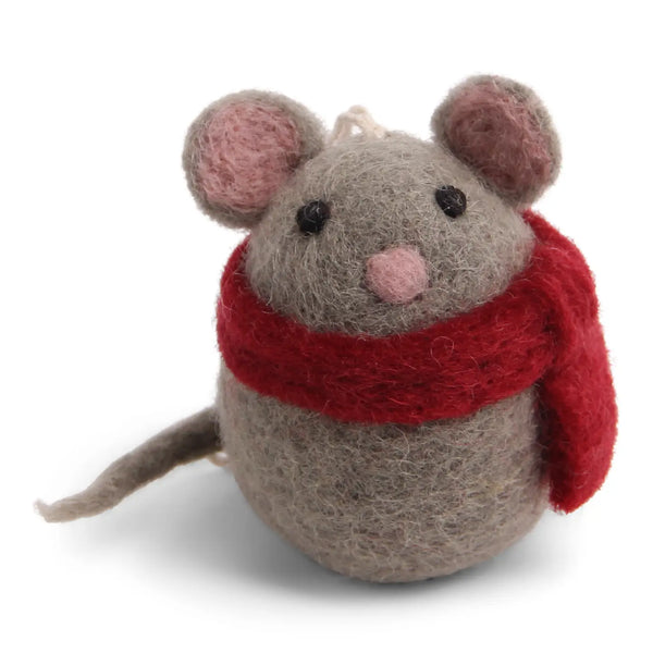 Mouse With Scarf Ornament