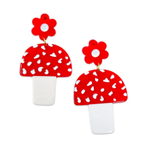 Mushroom And Flower Earring Jenny Lemons
