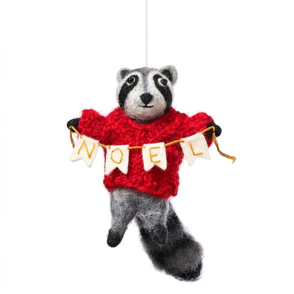 Noel Raccoon Ornament