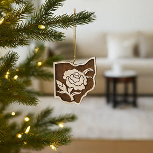 Wooden Ohio Ornament Matr Boomie