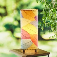 Outdoor Cocoa Leaf Cylinder Table Lamp