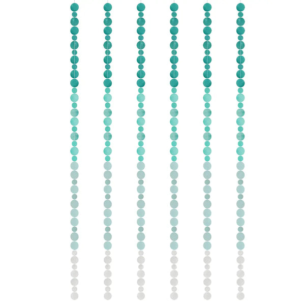 Capiz Shell Strand Aqua Yellow Zen Zen Ombre Turquoise