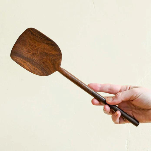 Teak Wood Hand Carved Utensils Serving Spoon Yewo Spatula  