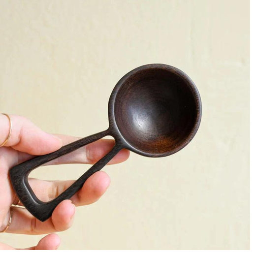 Teak Wood Hand Carved Utensils Serving Spoon Yewo Scoop  