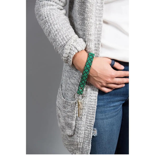 Leather Tatreez Key Fob  Darzah   