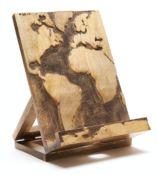 World Map Tablet and Book Stand