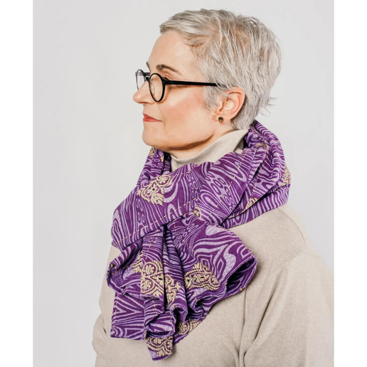 Vintage Kantha Scarf Blues/Purples Anchal Project   