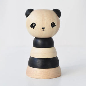Wooden Ring Stacker Toy Wee Gallery Panda