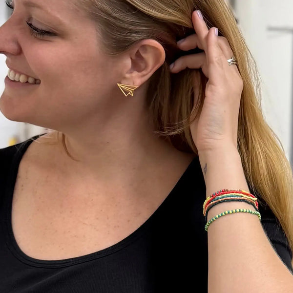 Paper Airplane Earring Fair Anita
