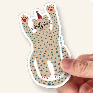 Party Cheetah Sticker Egg Press