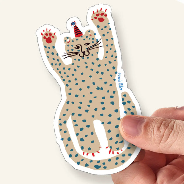 Party Cheetah Sticker Egg Press