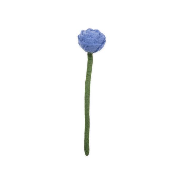 Felt Peony Flower Yellow Global Goods Partners Blue
