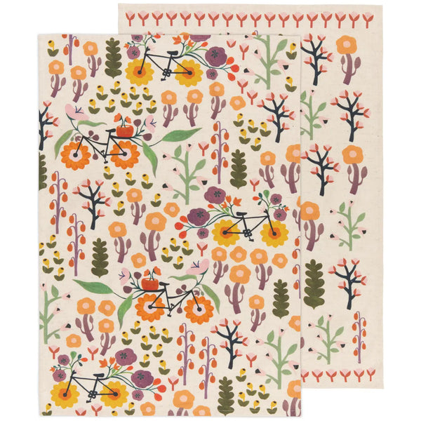 Cotton/Linen Dishtowel Set Danica Petal Power