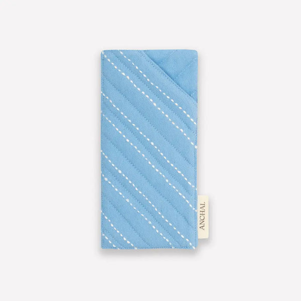 Quilted Glasses Case Anchal Project Dusk Blue