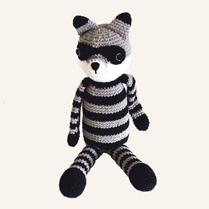 Crochet Racoon Stuffie Pebble