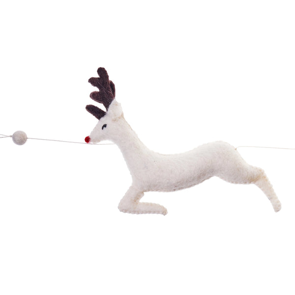 Santa And Reindeer Garland