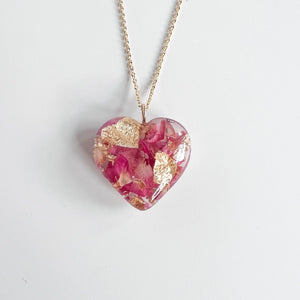 Rose Petal Heart Necklace Belart