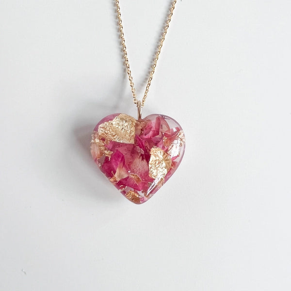 Rose Petal Heart Necklace Belart