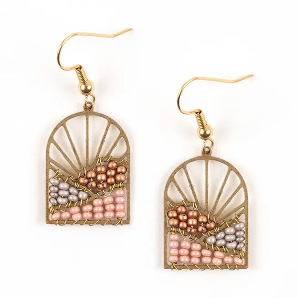 Sunrise Beaded Earring Altiplano Rose