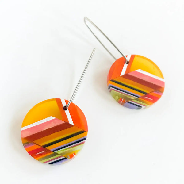 Mosaic Resin Earring Belart Small Round