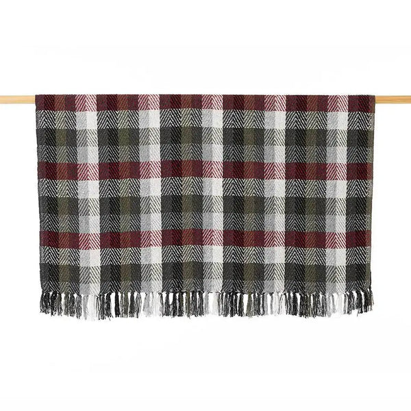 Rethread Throw Blanket Azure SERRV Forest Plaid