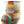 Oversized Rainbow Herringbone Lidded Storage Basket