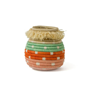 Happy Stripes Small Fringed Basket Regular Kazi   